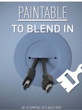 Paintable Wall Cable Plate - Blue